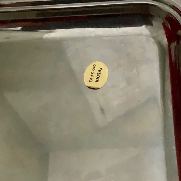 Vintage FREDDI 24K Gold Stainless Steel Tray - Picture 5 of 6